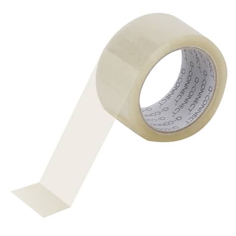 Nastro adesivo da imballo Q-Connect 50 mm x 66 m trasparente - svolgimento silenzioso - conf. 6 pezzi - KF04382